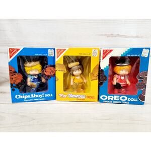 Nabisco Oreo Fig Newtons Chips Ahoy Advertising Dolls 1983 Collectible Set